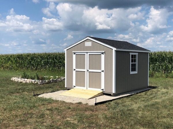 wooden utility shed
