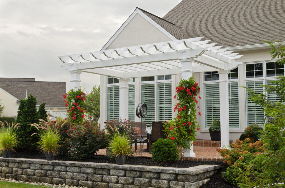 10x14 Artisan White Vinyl Pergola 8x8 Post