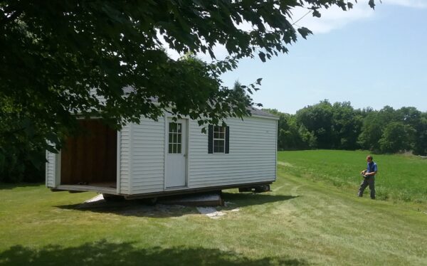 How do Rent to Own Cabins & Sheds Work? 8 Fred Bawden 12x24 G delivery 4 scaled e1636555747967