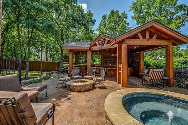 pavilion and hot tub