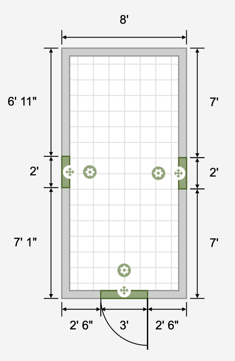 Alpine shed interior layout