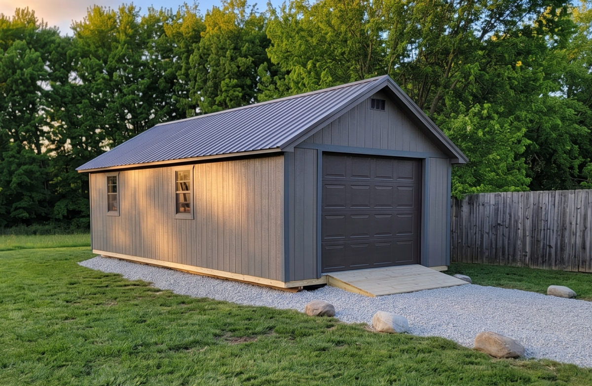 Elite Garage with better landscaping and lighting 5