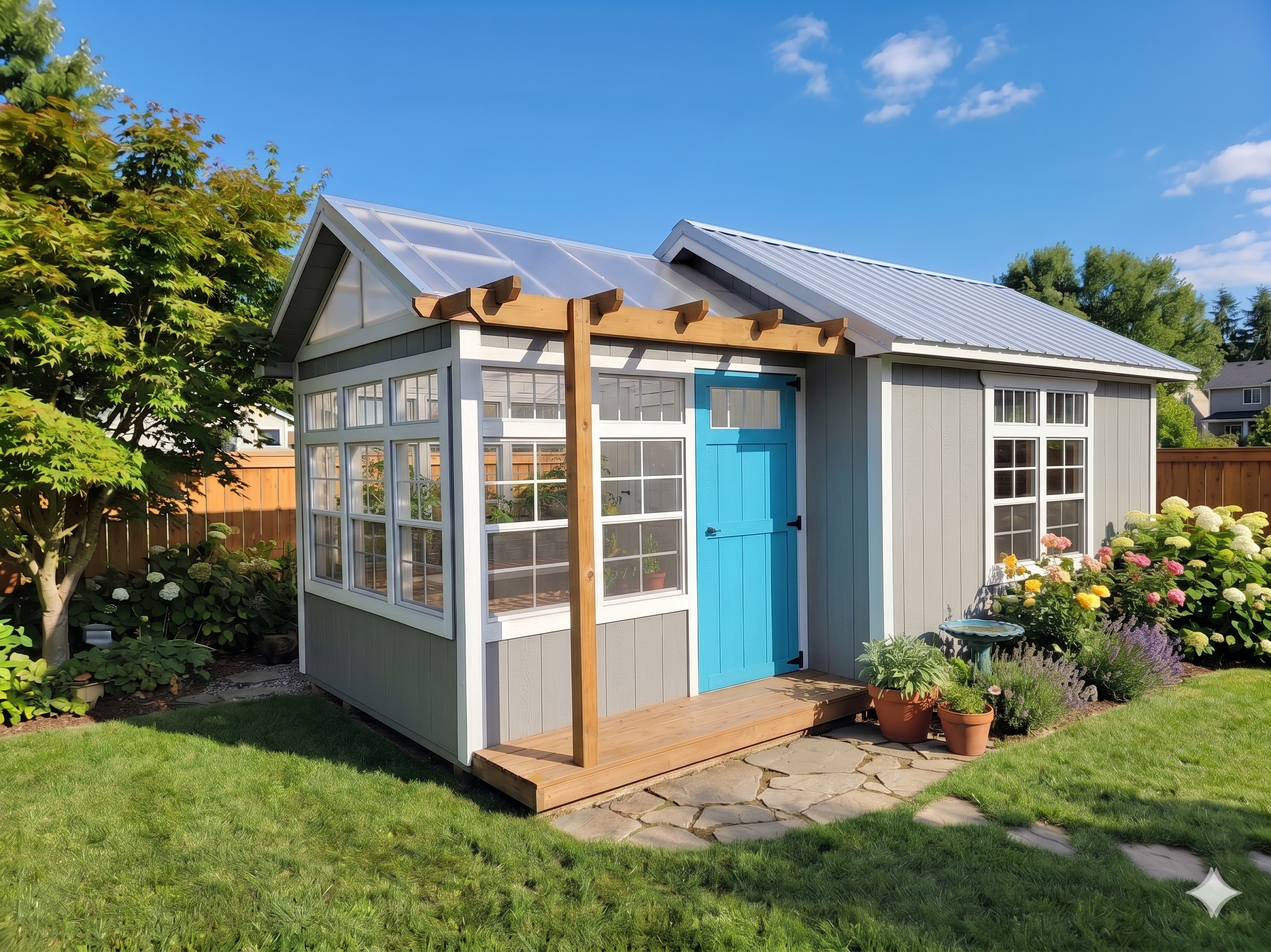 Greenhouse shed combo 4 1