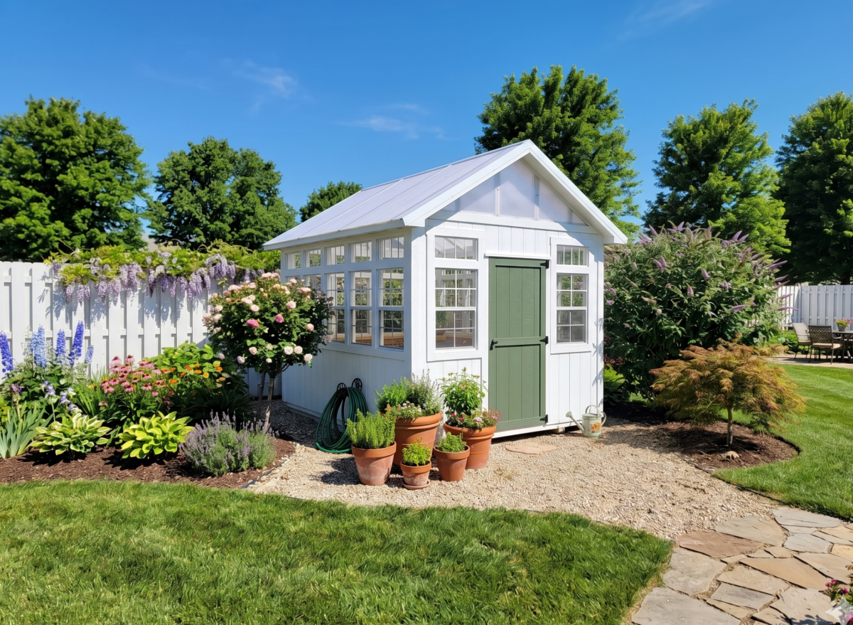 Greenhouse with landscaping 2