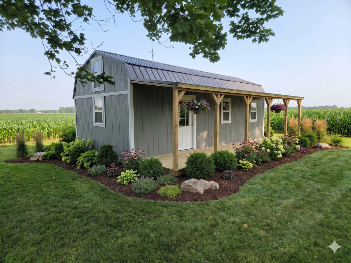 Lofted Side Porch Cabin 2 1