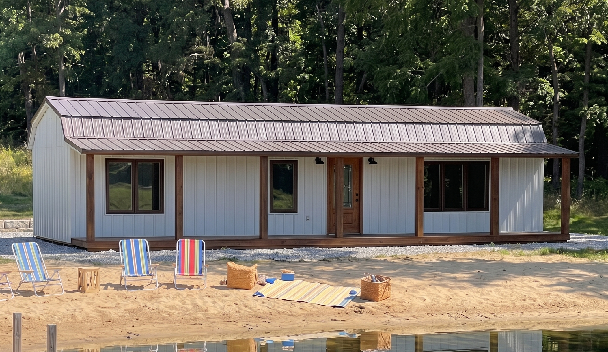 Lofted Side Porch Cabin 3 3