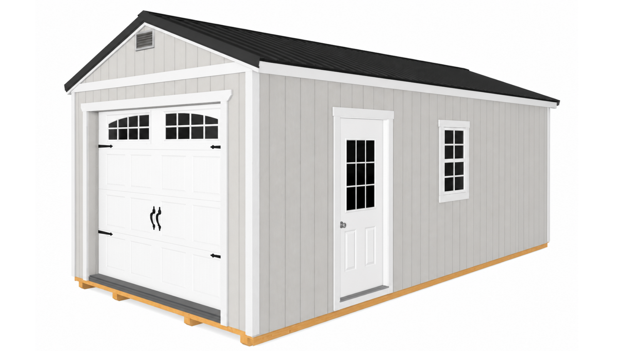 standard one car prefab garage from countryside barns